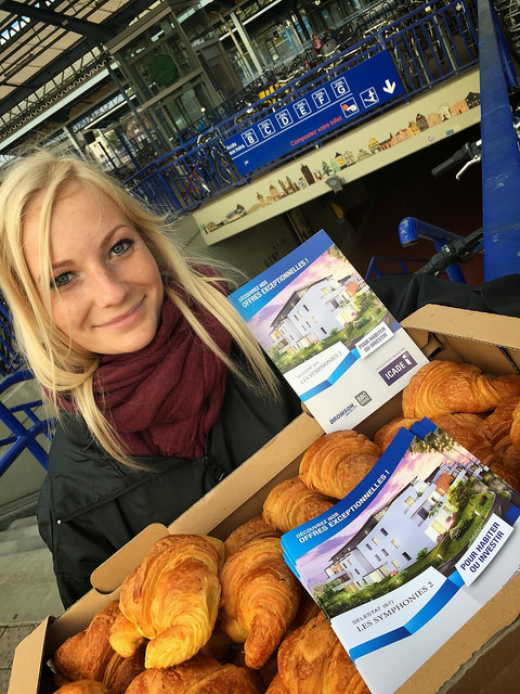 Opération street-marketing à Gap : équipe terrain, stand léger et collecte via QR code