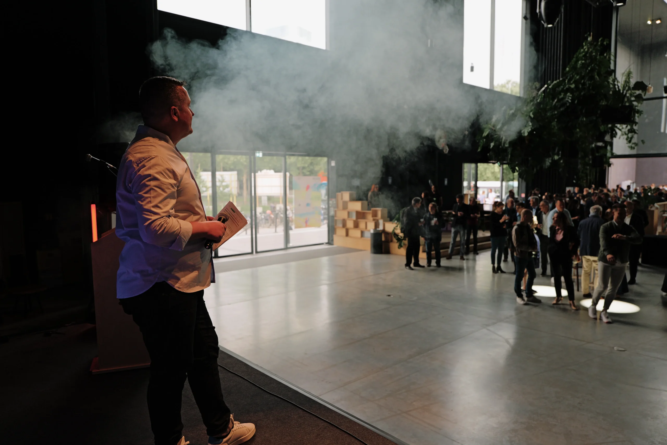 Cérémonie des vœux Dijon salle de réception voûtée décorée pour soirée entreprise INNOV'events