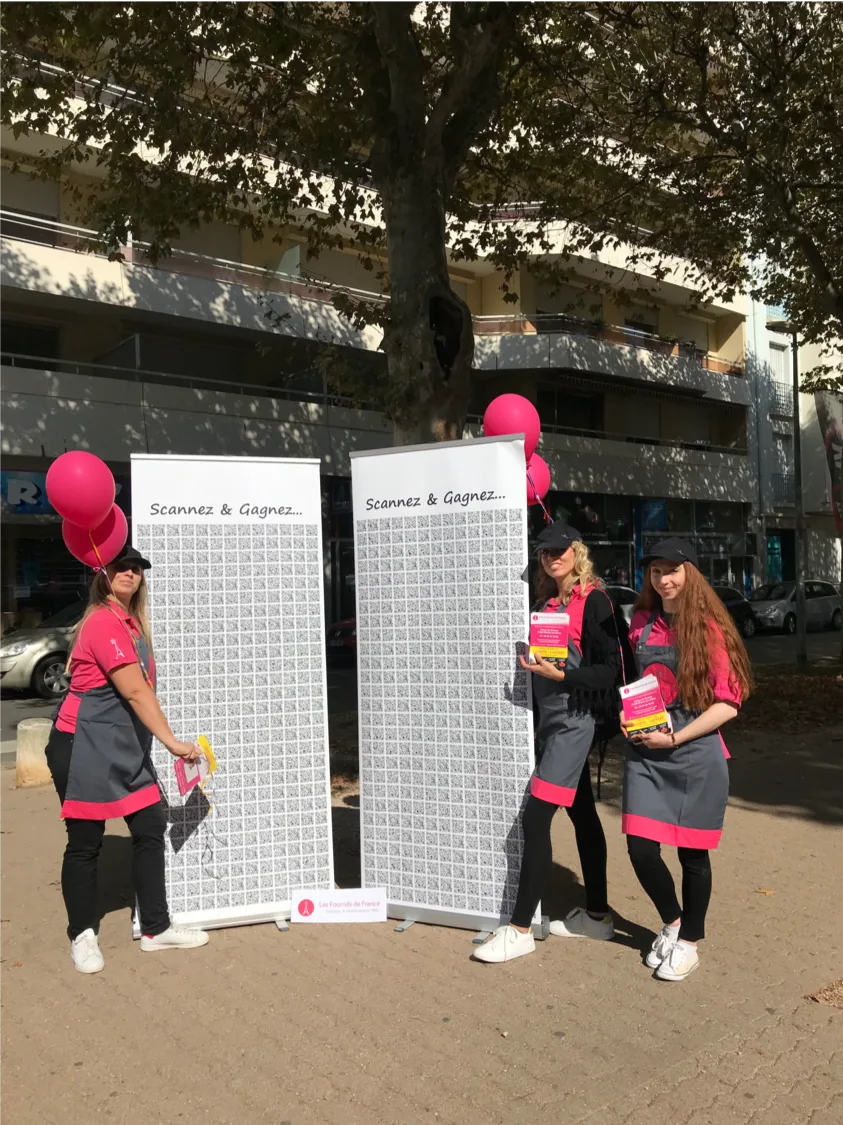 Activation terrain street-marketing Nantes stand animé place du Commerce INNOV'events