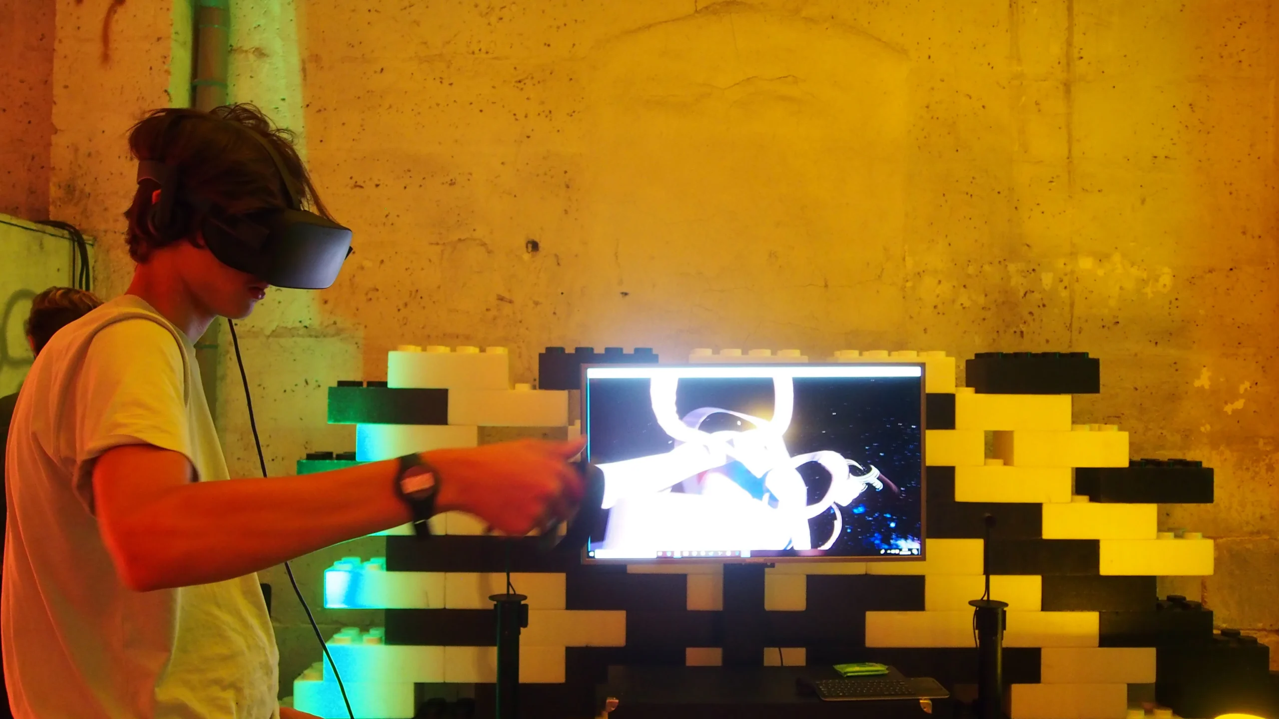 Réalité virtuelle salon Versailles casque VR participants stand INNOV'events