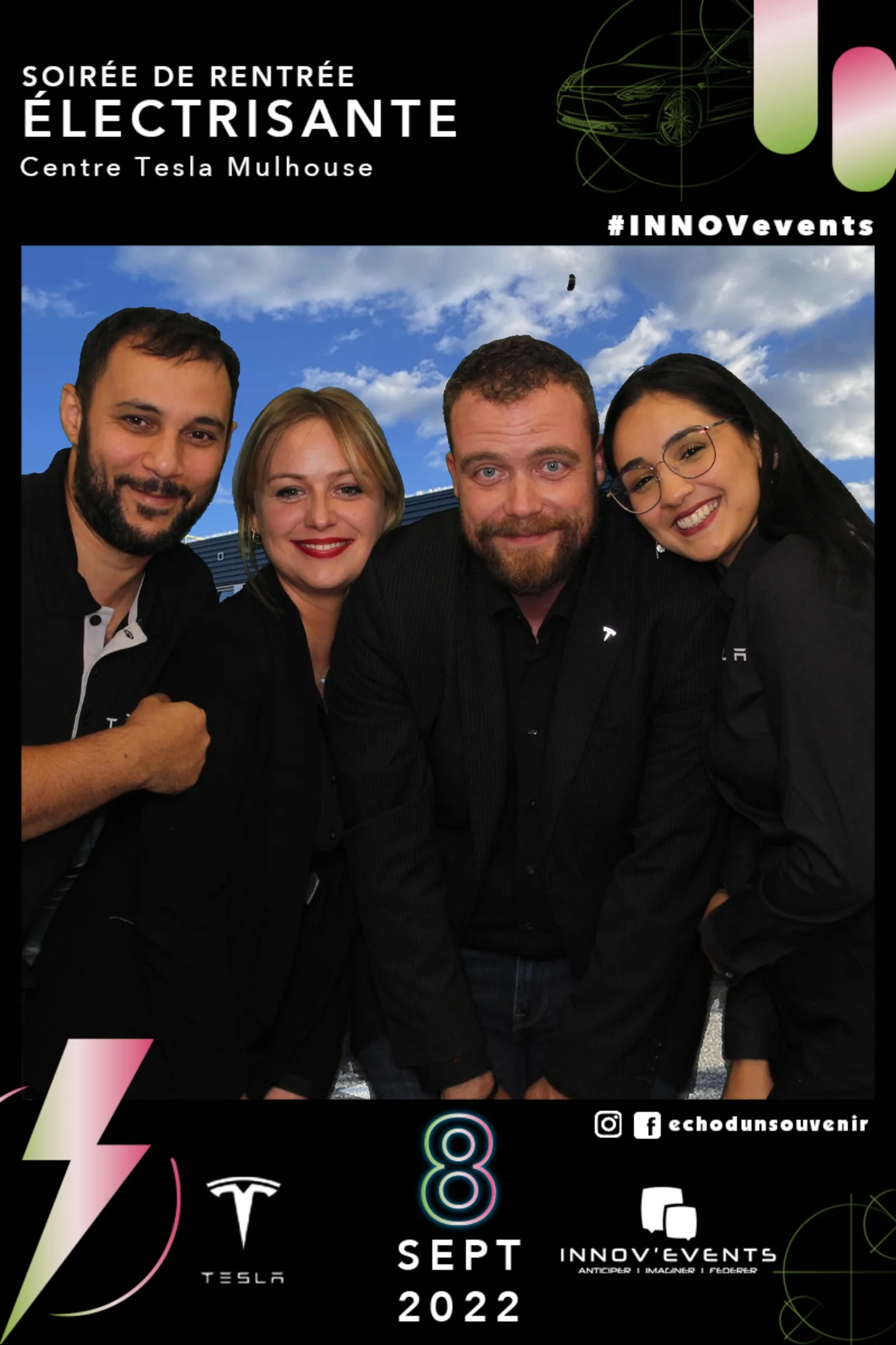 Soirée entreprise Mulhouse groupe terrasse Fonderie nuit INNOV'events