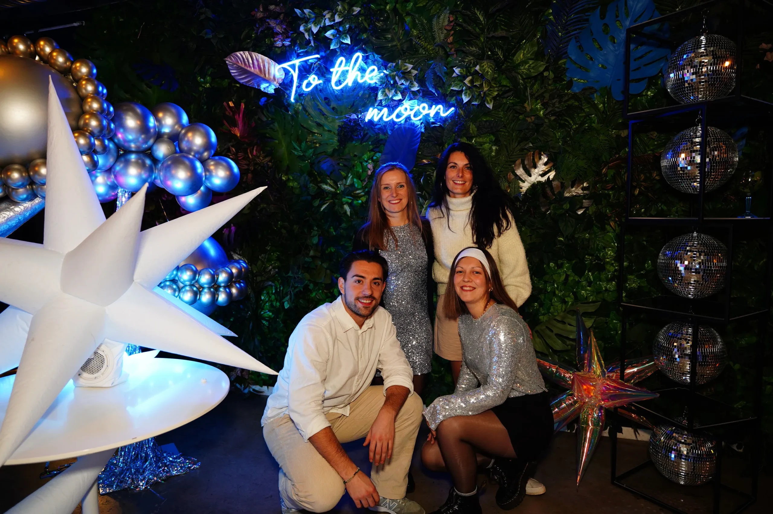 Animation light painting inauguration Nice terrasse nocturne entreprise INNOV'events